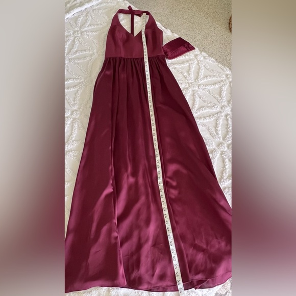 Vera Wang White Collection Wine Evening Gown Full Length Prom Bridesmaid Dress - Picture 12 of 12